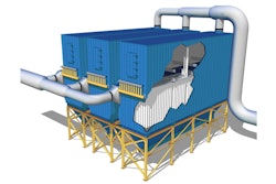 A catalytic baghouse, a technology used for emission abatement from coal-fired boilers and incinerators. (Tri-Mer photo)