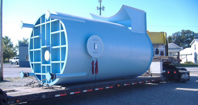 A custom dewatering tank from Moon Fabricating