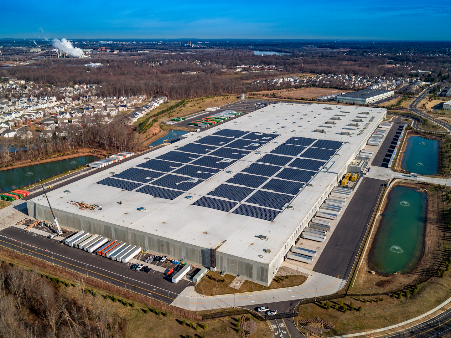The LEED Gold certified facility boasts one of the largest solar installations in the country. (Grainger photo)