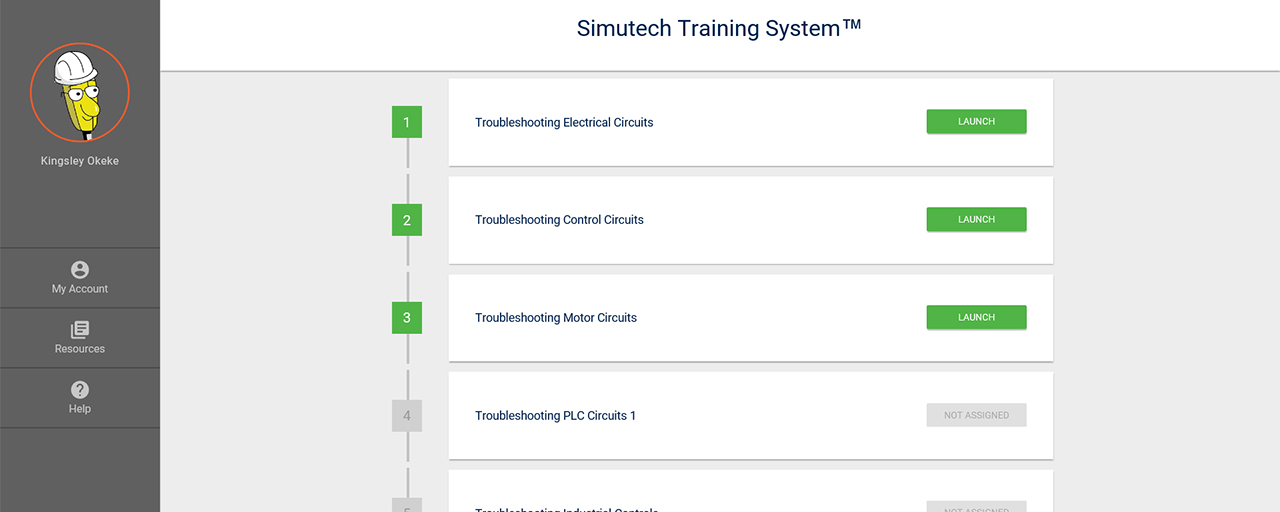 simutech troubleshooting skills training system