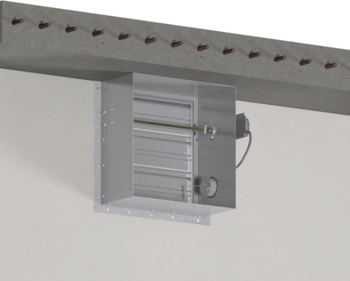 Mnet 202367 Greenheck Damper Three Sided Angle Installation Image