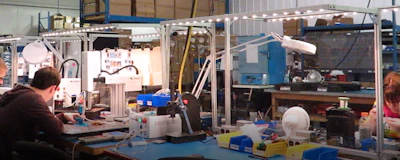 The new workbench frames with integral LEDs