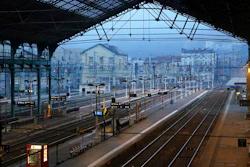 An empty platform is pictured during a railway strike at the Lyon Perrache train station, central France, Thursday, Dec. 5, 2019. Most French trains are at a standstill as unions hold nationwide strikes and protests over the government’s retirement reform. Schools are closed and the Eiffel Tower is warning visitors to stay away. Paris deployed 6,000 police for what’s expected to be a major demonstration Thursday through the capital. Workers fear the reform will make them work longer for smaller pensions.