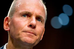 In this Oct. 29, 2019, file photo Boeing Company President and Chief Executive Officer Dennis Muilenburg appears before a Senate Committee on Commerce, Science, and Transportation hearing on 'Aviation Safety and the Future of Boeing's 737 MAX' on Capitol Hill in Washington.
