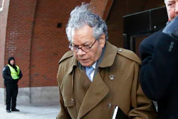 In this Jan. 30, 2019, file photo, Insys Therapeutics founder John Kapoor leaves federal court in Boston. Kapoor and former top employees of the pharmaceutical company are facing a reckoning for their role in a bribery scheme that prosecutors say boosted sales of a powerful, highly addictive painkiller and helped fuel the national opioid epidemic.Starting Monday, Jan. 13, 2020, seven people who worked for Insys Therapeutics will appear in Boston to be sentenced by a federal judge.