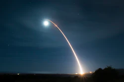 This photo provided by the U.S. Air Force shows the launch of an unarmed Minuteman III intercontinental ballistic missile during a developmental test early Wednesday, Feb. 5, 2020, at Vandenberg Air Force Base, Calif.