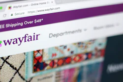 This April 17, 2018, file photo shows the Wayfair website on a computer.