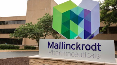 In this July 1, 2013 file photo, is the exterior of the Mallinckrodt Pharmaceuticals office in St. Louis.