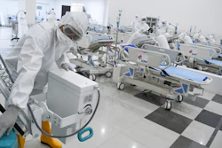Staff inspect medical equipments at an emergency hospital set up amid the new coronavirus outbreak in Jakarta, Indonesia on Monday, March 23.