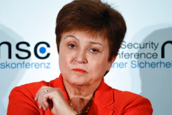 In this Feb. 14, 2020 file photo, Kristalina Georgieva, Managing Director of the International Monetary Fund, attends a session on the first day of the Munich Security Conference in Munich, Germany. Georgieva said Friday, March 27, it is clear that the global economy has now entered a recession that could be as bad or worse than the 2009 downturn. She said the 189-nation lending agency was forecasting a recovery in 2021, saying it could be a “sizable rebound.” But she said this would only occur if nations succeed in containing the coronavirus and limiting the economic damage