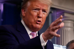 President Donald Trump speaks about the coronavirus in the James Brady Press Briefing Room of the White House in Washington on Wednesday, April 1.