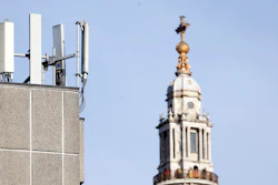 In this Tuesday, Jan 28, 2020 file photo, mobile network phone masts are visible in front of St Paul's Cathedral in the City of London.