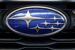 In this Feb. 14, 2019, file photo the Subaru logo on the front grill of a 2019 Subaru Impreza sedan is displayed at the 2019 Pittsburgh International Auto Show in Pittsburgh. Subaru is recalling just over 200,000 cars and SUVs in the U.S. and Canada, Tuesday, April 21, 2020, because fuel pumps can fail and cause engines to stall. The recall covers certain 2019 Impreza, Outback, Legacy, and Ascent vehicles.
