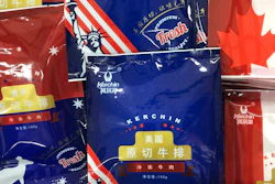 Packages of frozen beef filets from Australia, United States, and Canada are for sale at a supermarket in Beijing.