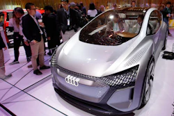 Audi AI:ME self-driving concept vehicle on display at CES in Las Vegas, Jan. 8, 2020.