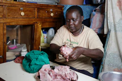 Margaret Awino, 54, who lost her job after 15 years as a cleaner for a charity.