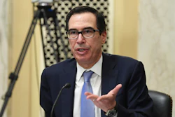 Treasury Secretary Steven Mnuchin speaks during a Senate Small Business and Entrepreneurship hearing.