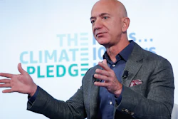 Amazon CEO Jeff Bezos arrives at a news conference at the National Press Club, Washington, Sept. 19, 2019.