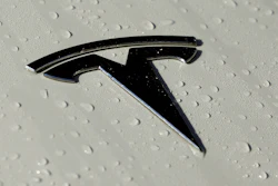 Tesla logo in Salt Lake City.