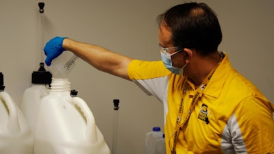 The distinctiveness of this hand sanitizer comes from its ethanol base. Ethanol is a plant-based renewable energy source -- in the U.S primarily produced from corn -- that is often mixed in with gasoline for vehicles.