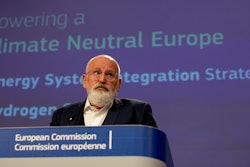 European Commissioner for European Green Deal Frans Timmermans speaks during a media conference at EU headquarters in Brussels, July 8, 2020.
