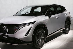 Nissan Motor Co.'s new electric crossover Ariya is displayed at Nissan Pavilion in Yokohama near Tokyo.