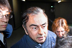 Former Nissan Chairman Carlos Ghosn leaves his lawyer's office in Tokyo, April 3, 2019.