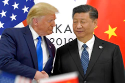 In this June 29, 2019, file photo, U.S. President Donald Trump, left, shakes hands with Chinese President Xi Jinping during a meeting on the sidelines of the G-20 summit in Osaka, western Japan. The ongoing sharp deterioration in U.S.-China ties poses risks to both countries and the rest of the world. With the U.S. presidential campaign heating up, all bets are that relations with China will only get worse. At stake are global trade, technology and security.