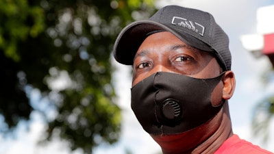 James Jackson outside his home during the coronavirus pandemic.