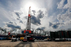 A shale gas drilling site in St. Mary's, Pa.