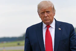 President Donald Trump at Morristown Municipal Airport, Morristown, N.J., Aug. 14, 2020.