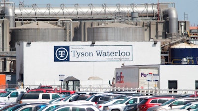 A Tyson Fresh Meats plant stands in Waterloo, Iowa, date not known.