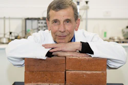 Lead researcher Associate Professor Abbas Mohajerani with bricks made with cigarette butts.