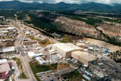 Aerial view of the Los Alamos National Laboratory in Los Alamos, N.M.