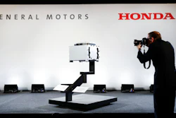 A photographer captures images of the General Motors-Honda Next Generation Fuel Cell.