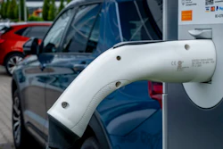 An electric car stand at a loading station of a car dealer in Bad Homburg, Germany, Thursday, Sept. 3, 2020.