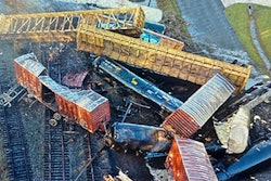Train derailment in Mauriceville, Texas, Oct. 29, 2020.