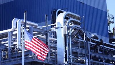 Factory With Flag