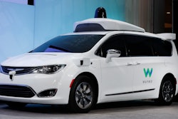 Chrysler Pacifica hybrid outfitted with Waymo's suite of sensors and radar.