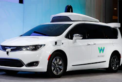 A Chrysler Pacifica hybrid outfitted with Waymo's suite of sensors and radar.