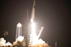 SpaceX Falcon9 rocket, with the Crew Dragon capsule attached, lifts off from Kennedy Space Center, Cape Canaveral, Fla., Nov. 15, 2020.
