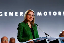 In this July 16, 2019 file photo, General Motors Chairman and Chief Executive Officer Mary Barra speaks during the opening of their contract talks with the United Auto Workers in Detroit. General Motors says it will no longer support the Trump administration in legal efforts to end California's right to set its own clean-air standards. Barra said in a letter Monday, Nov. 23, 2020 to environmental groups that GM will pull out of the lawsuit, and it urges other automakers to do so.