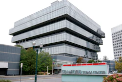 In this Oct. 21, 2020, file photo Purdue Pharma headquarters stands in Stamford, Conn. Purdue Pharma pleaded guilty Tuesday, Nov. 24 to three criminal charges, formally admitting its role in an opioid epidemic that has contributed to hundreds of thousands of deaths over the past two decades.