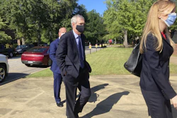 Former SCANA Corp. Senior Vice President Stephen Byrne enters the Matthew J. Perry, Jr. Courthouse in Columbia, S.C., July 23, 2020.