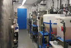 The PFAS compounds extracted from the ground are destroyed using an ultraviolet light technology inside this trailer.
