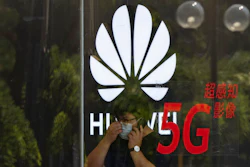 Huawei logo in a store in Beijing, July 15, 2020.
