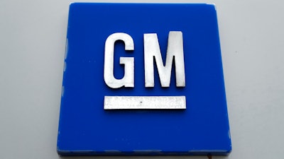 GM sign at a plant in Michigan.