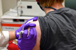 The first patient enrolled in Pfizer's COVID-19 coronavirus vaccine clinical trial at the University of Maryland School of Medicine in Baltimore.
