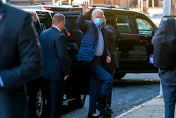 President-elect Joe Biden arrives at The Queen theater.