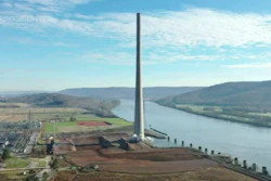 Screenshot from video of the demolition.